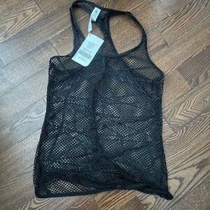 Fabletics Black Mesh Top